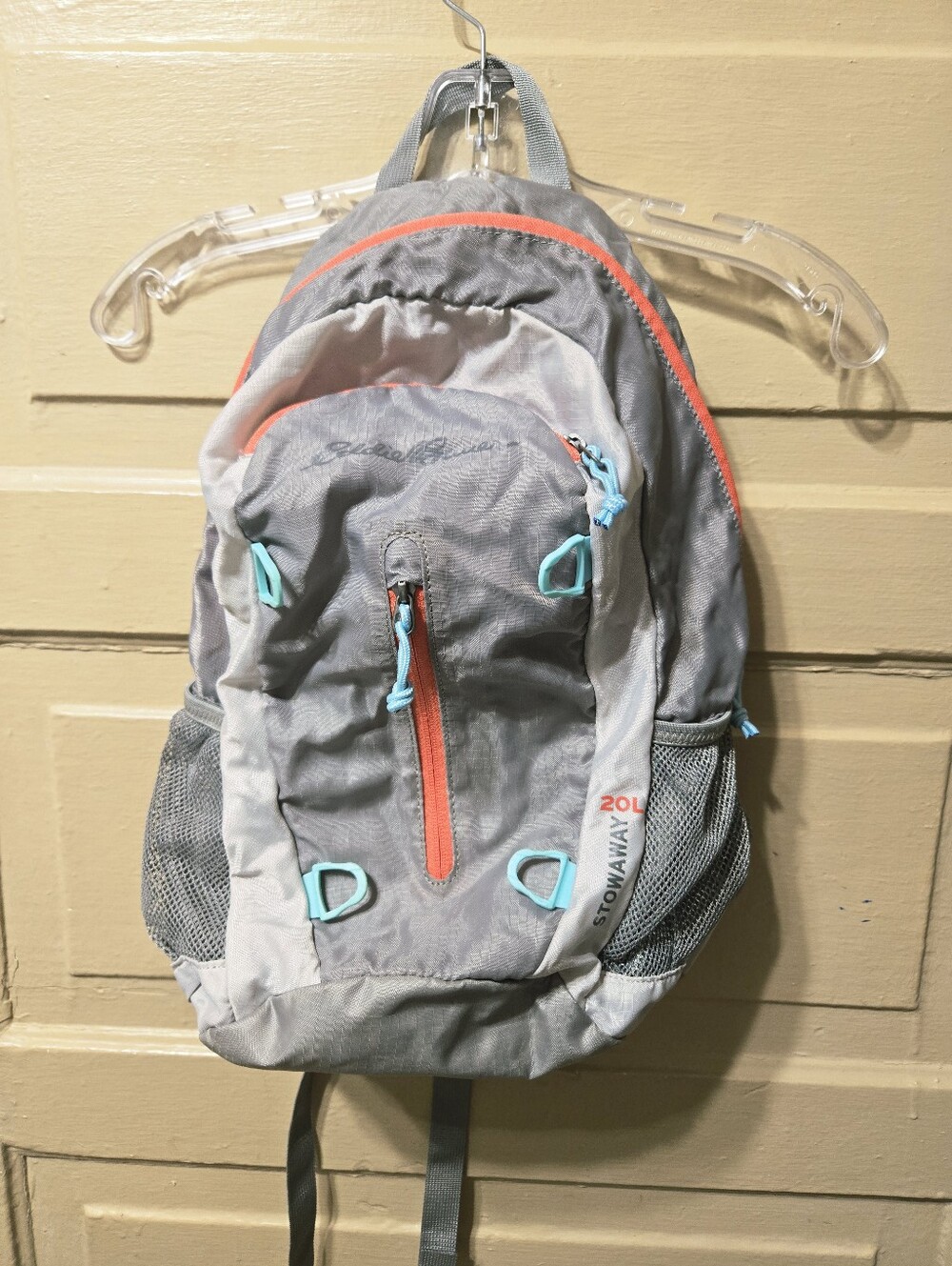 Eddie Bauer Stowaway 20L Gray Orange Day Backpack